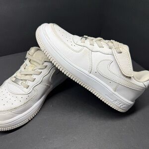 Nike Kids BOYS PRE SCHOOL NIKE FORCE 1 LOW EASYON WHITE/WHITE-WHITE